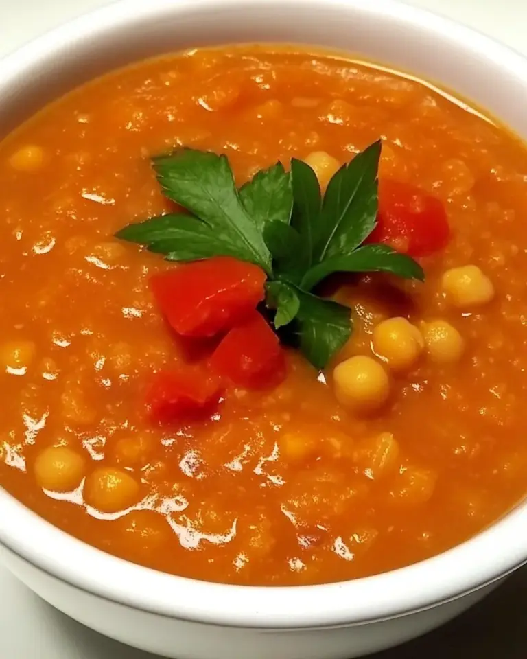 Red Lentil and Chickpea Soup