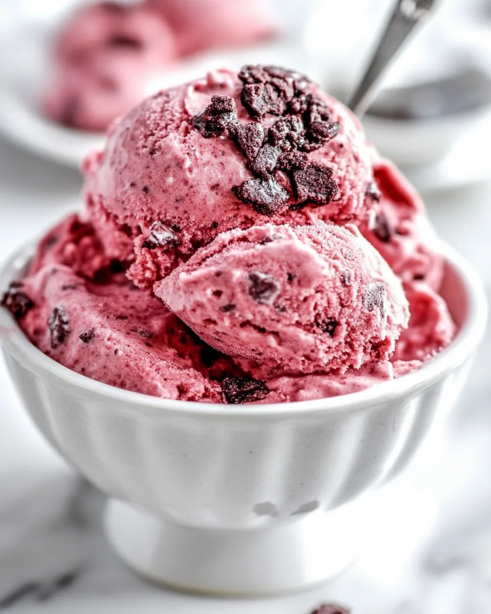 Red Velvet Cookie Dough Frozen Yogurt