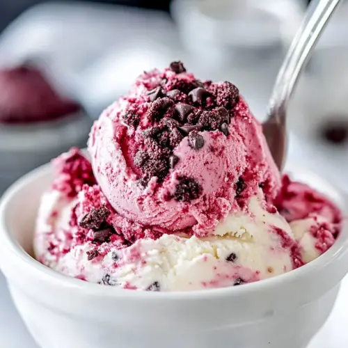 Red Velvet Cookie Dough Frozen Yogurt