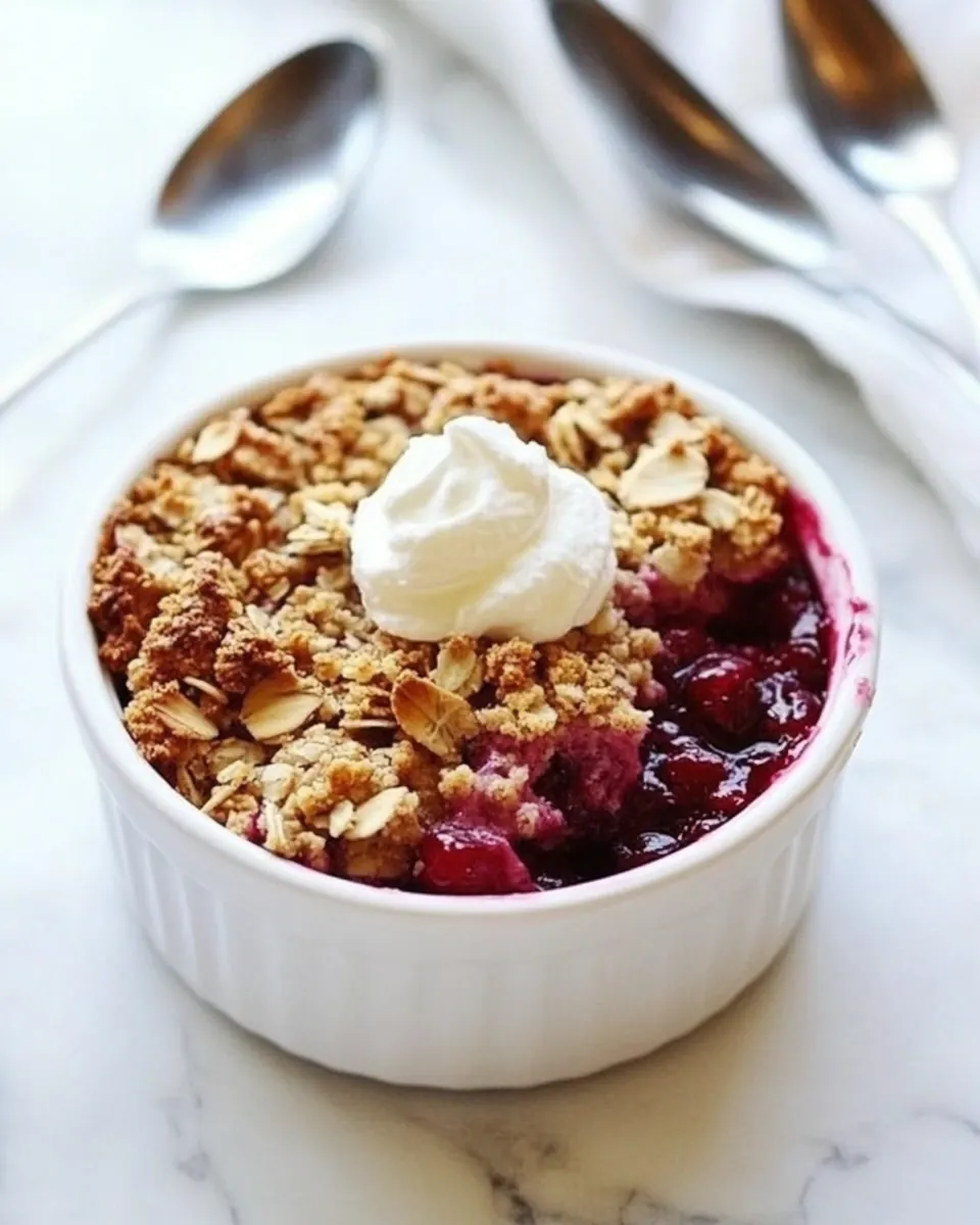 Rhubarb Berry Crisp