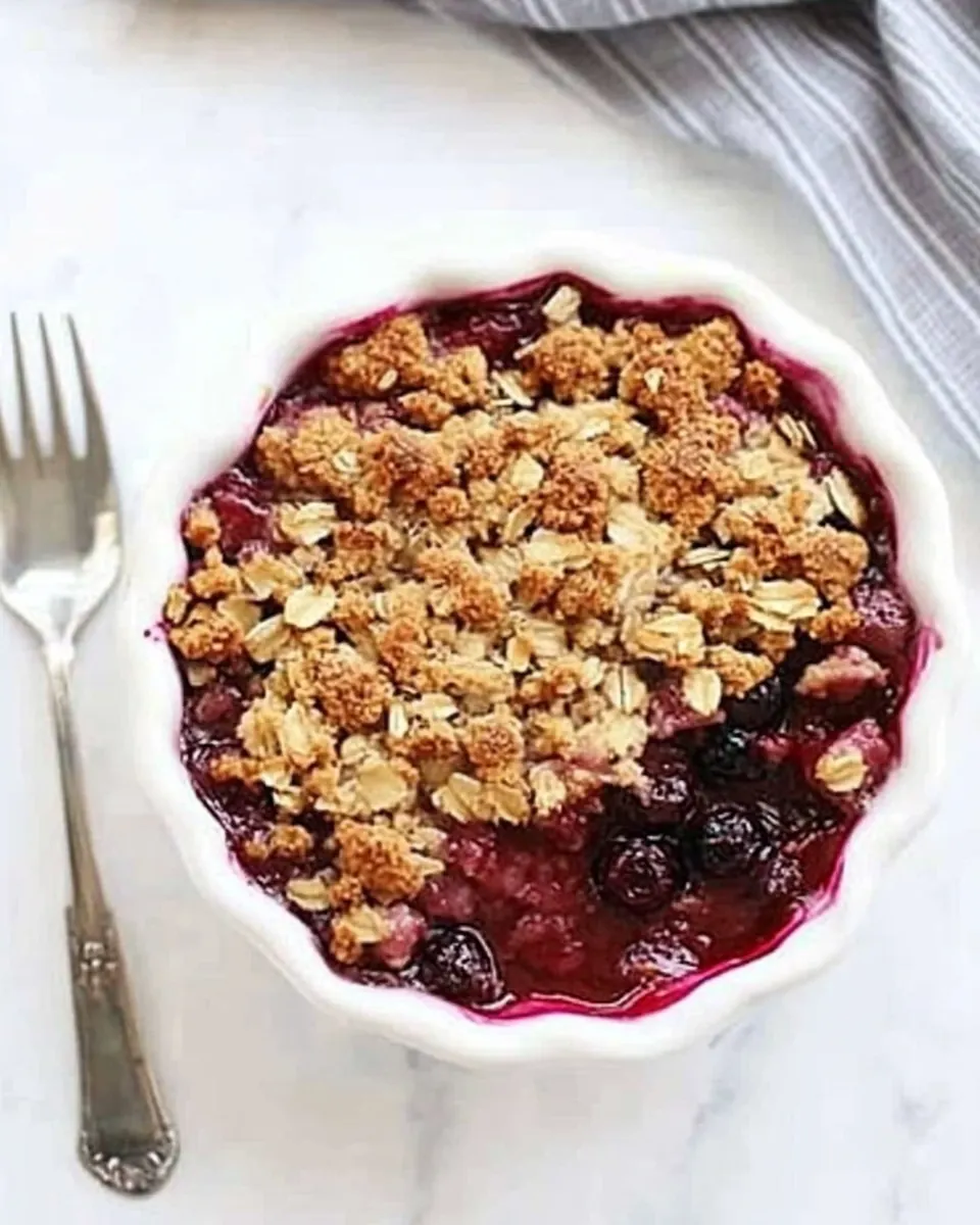 Rhubarb Berry Crisp
