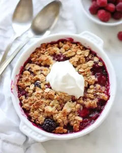Rhubarb Berry Crisp