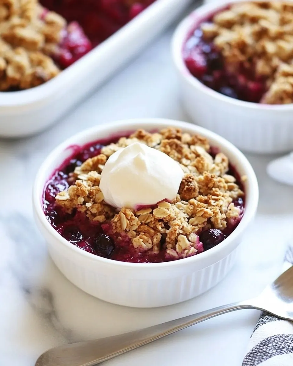 Rhubarb Berry Crisp