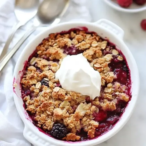 Rhubarb Berry Crisp