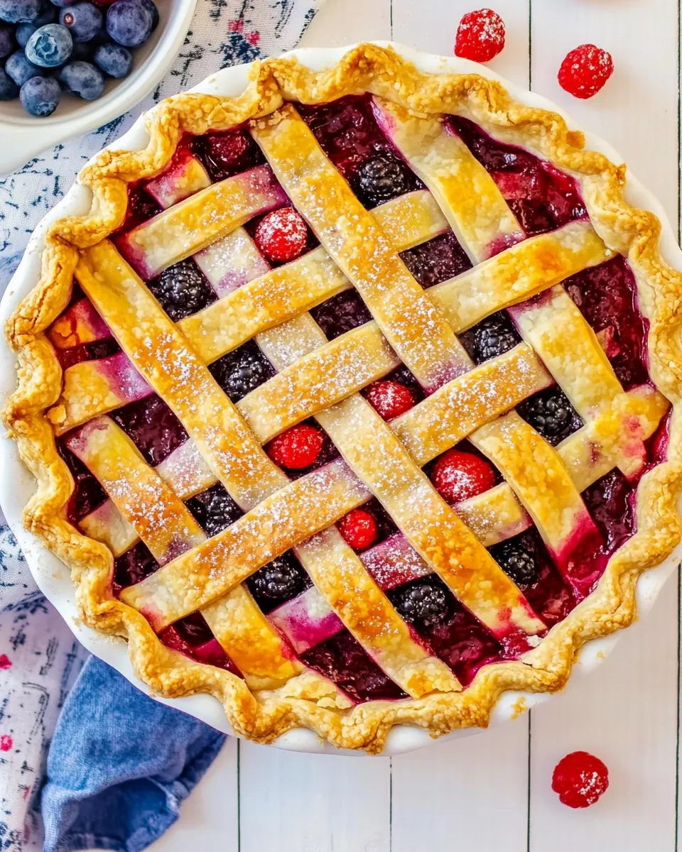 Rhubarb Berry Pie