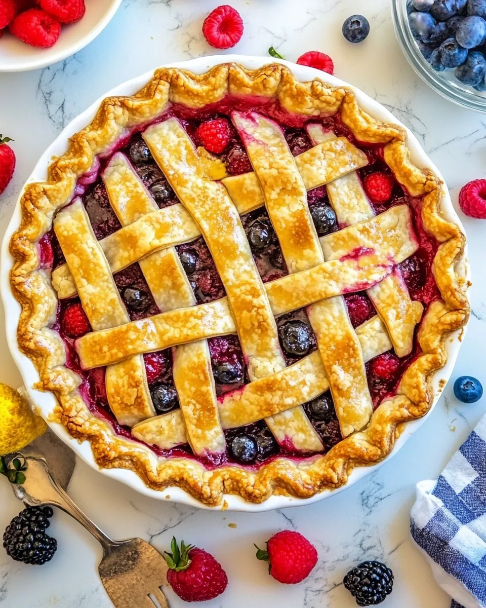 Rhubarb Berry Pie