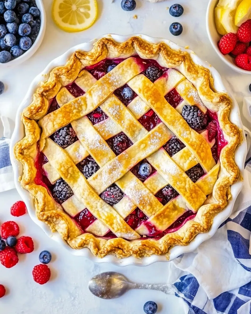 Rhubarb Berry Pie