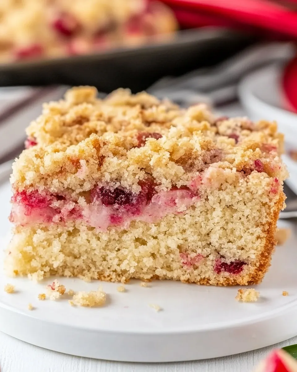 Rhubarb Streusel Cake