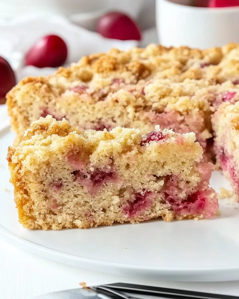 Rhubarb Streusel Cake