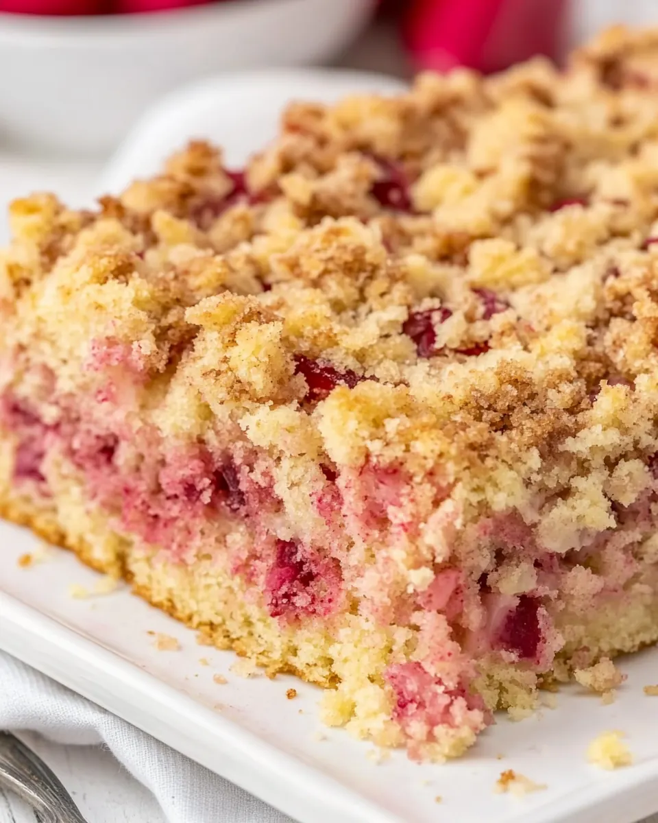 Rhubarb Streusel Cake