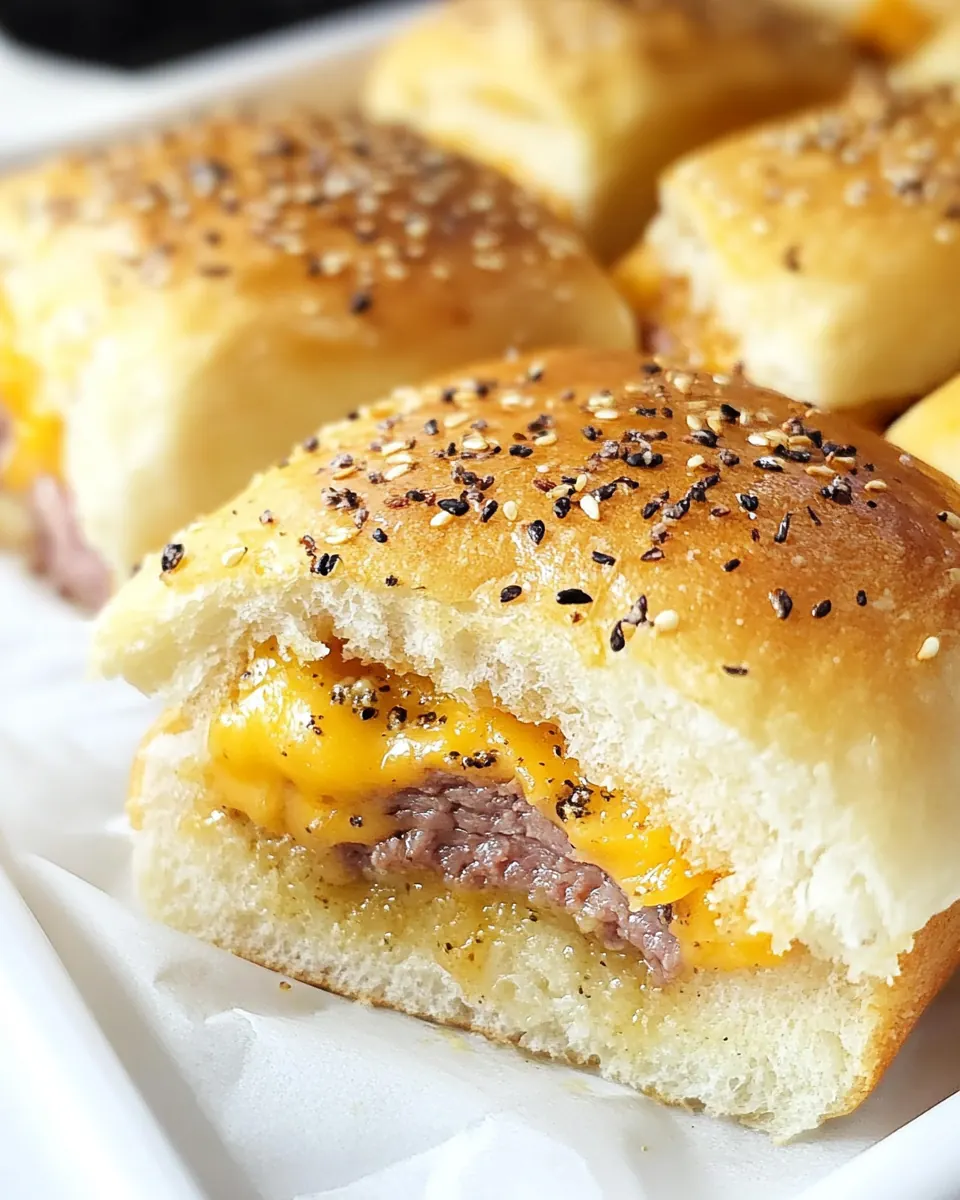 Roast Beef and Cheddar Sliders