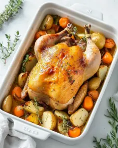 Roast Chicken With Vegetables and Potatoes
