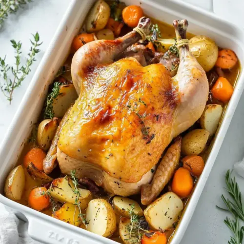 Roast Chicken With Vegetables and Potatoes