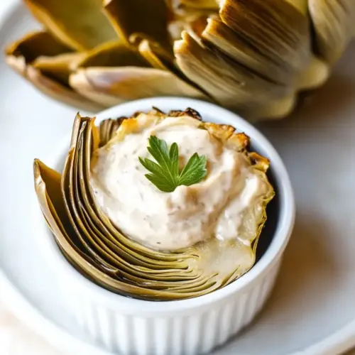 Roasted Artichoke with Skinny Aioli