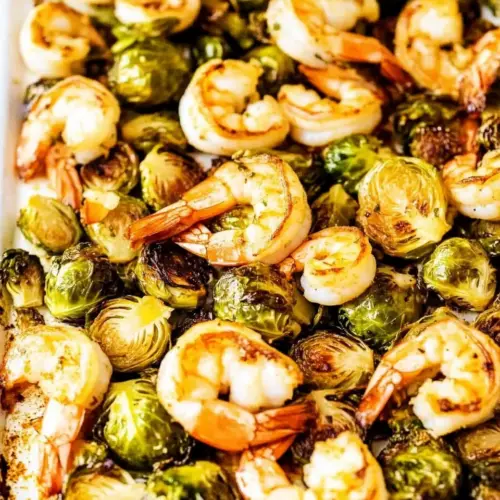 Roasted Asian Shrimp and Brussels Sprouts Sheet Pan Meal