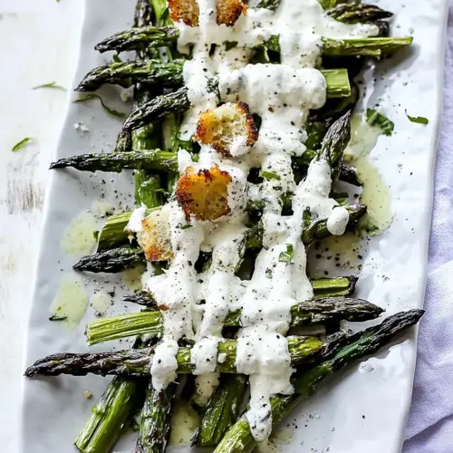 Roasted Asparagus Caesar Salad