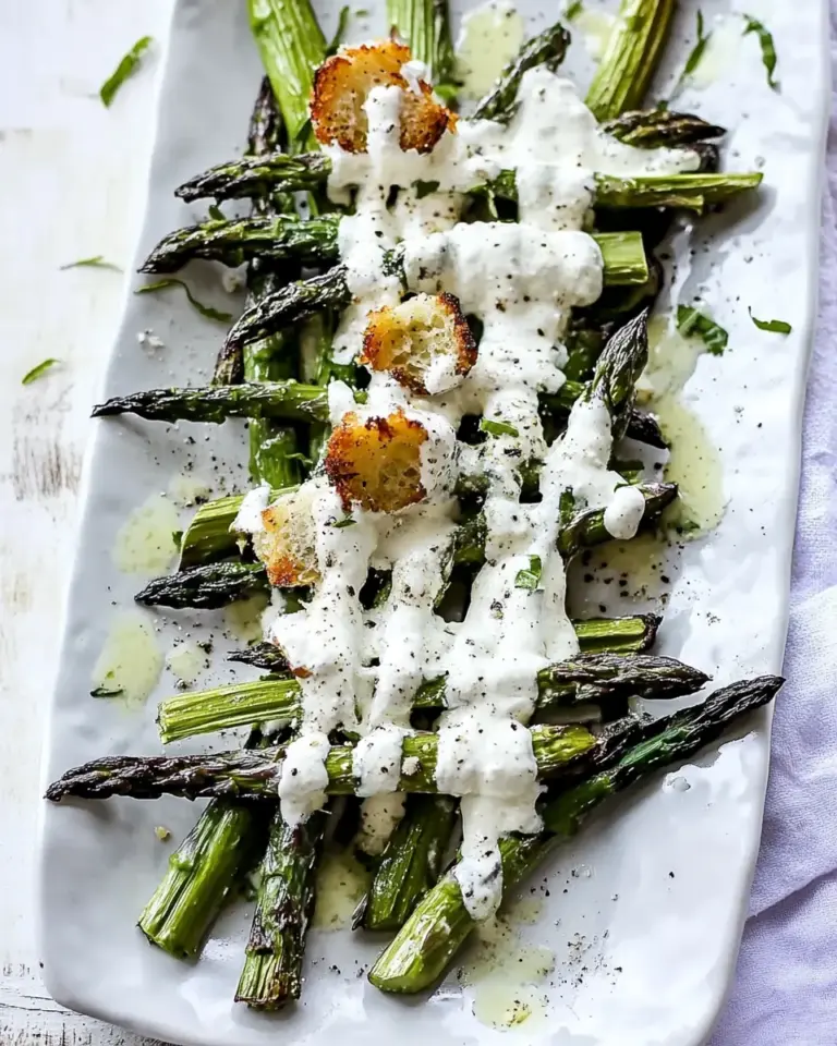 Roasted Asparagus Caesar Salad