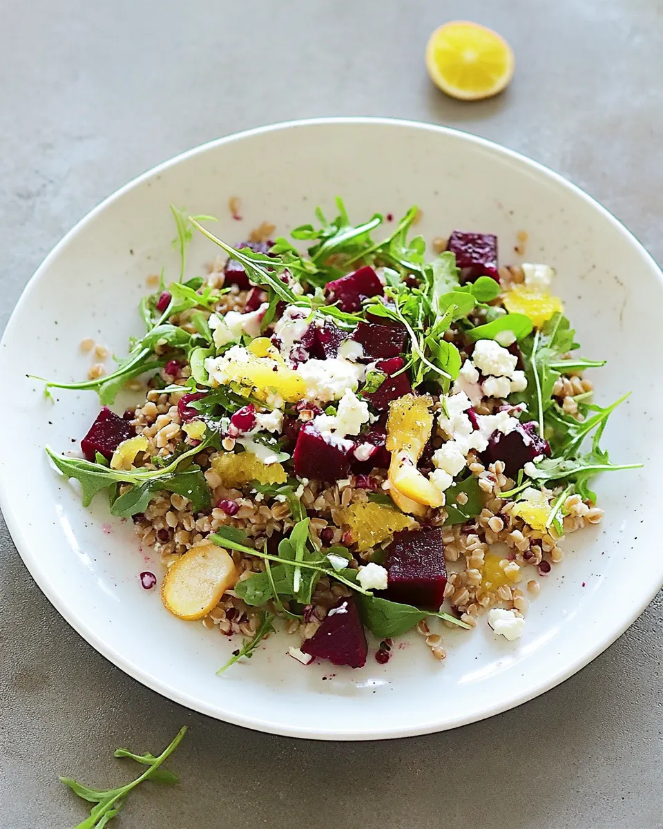 Roasted Beet and Farro Salad with Citrus Vinaigrette
