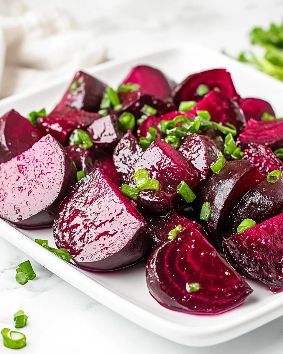Roasted Beets with White Balsamic Dressing