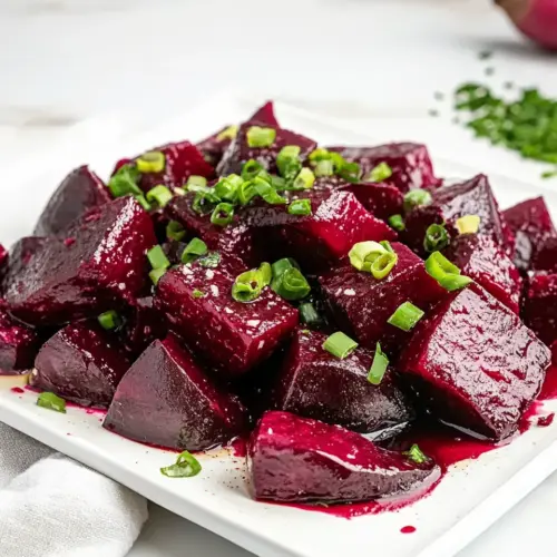 Roasted Beets with White Balsamic Dressing