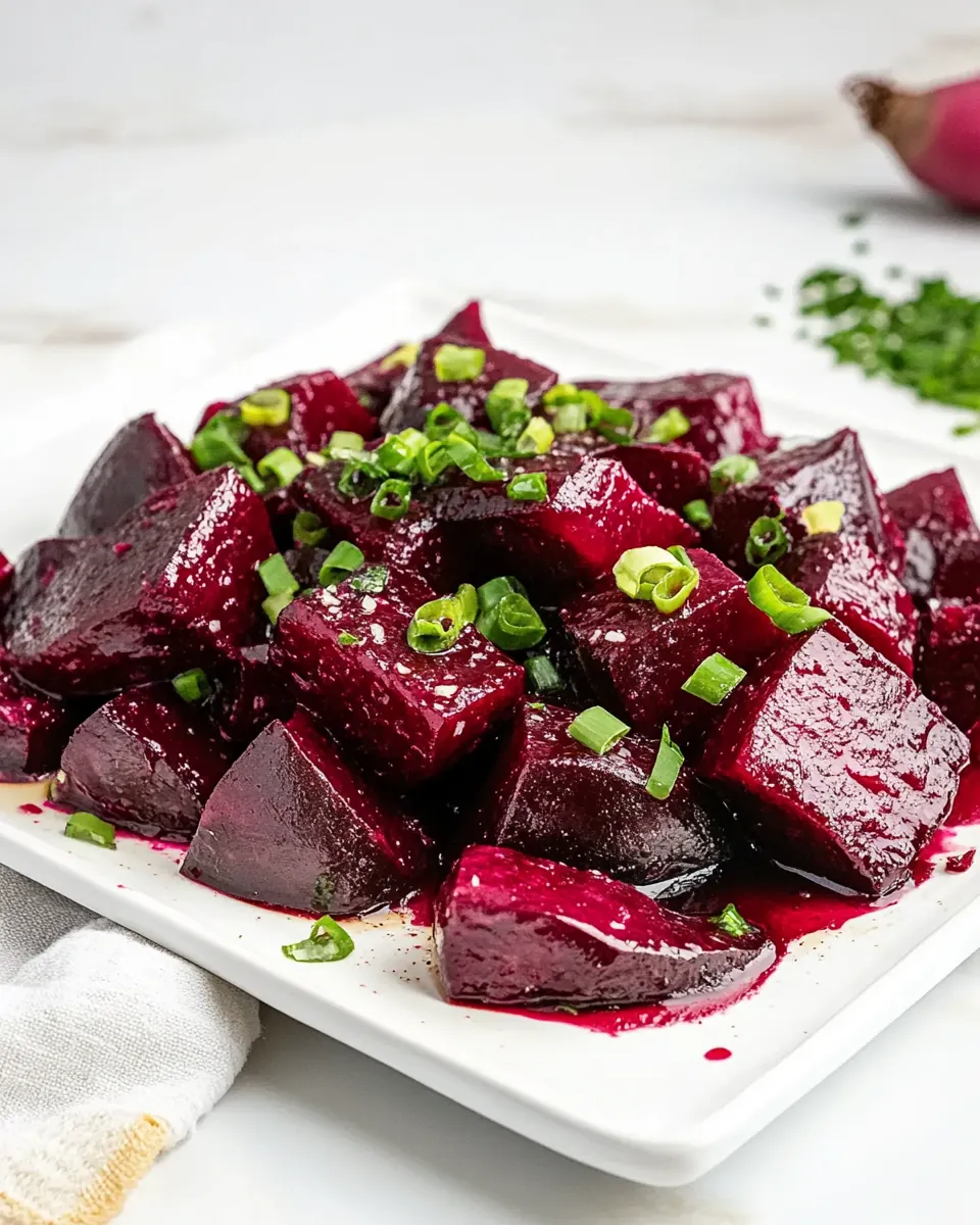 Roasted Beets with White Balsamic Dressing
