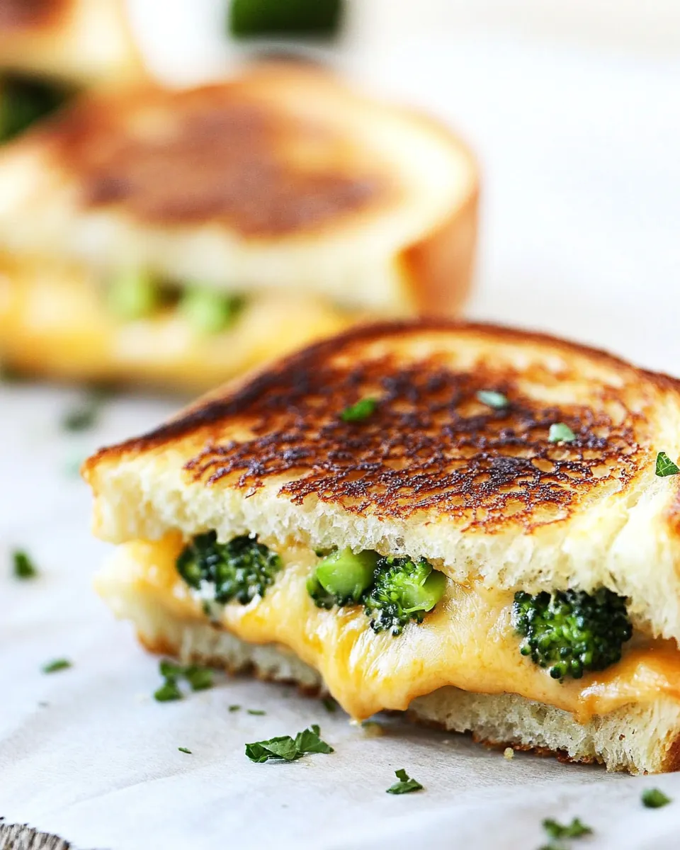 Roasted Broccoli Grilled Cheese