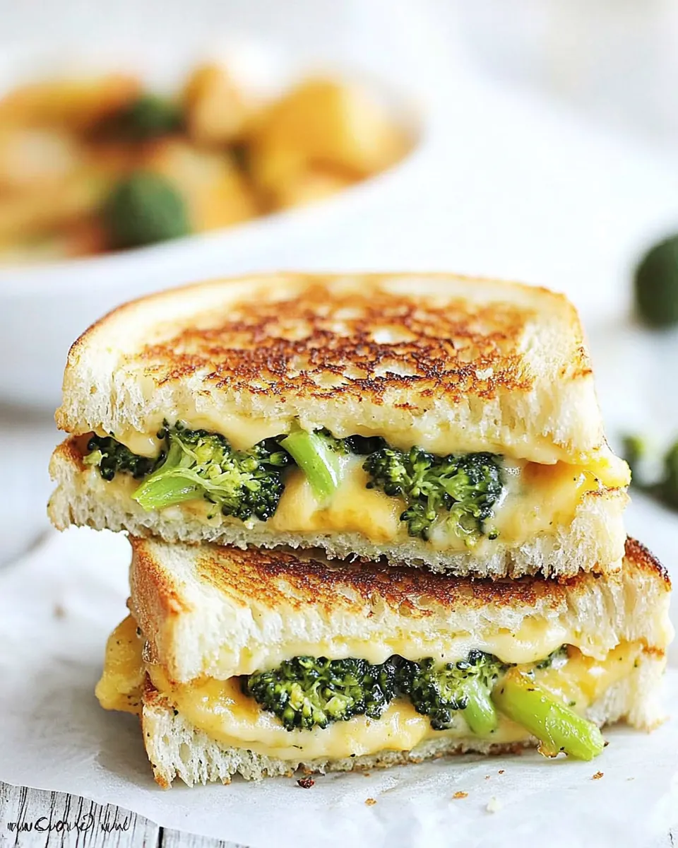Roasted Broccoli Grilled Cheese