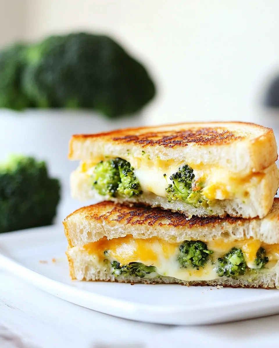 Roasted Broccoli Grilled Cheese