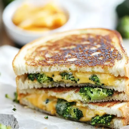 Roasted Broccoli Grilled Cheese