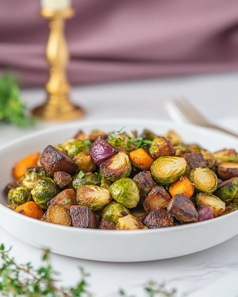 Roasted Brussels Sprouts and Carrots