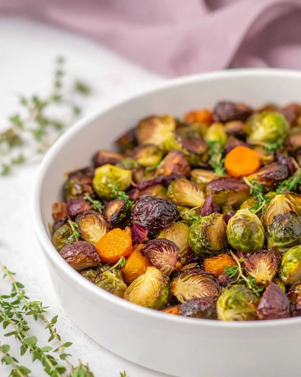 Roasted Brussels Sprouts and Carrots