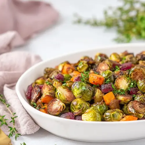Roasted Brussels Sprouts and Carrots