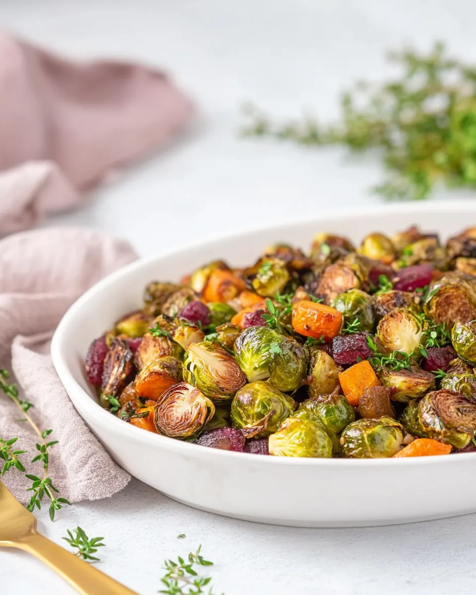Roasted Brussels Sprouts and Carrots