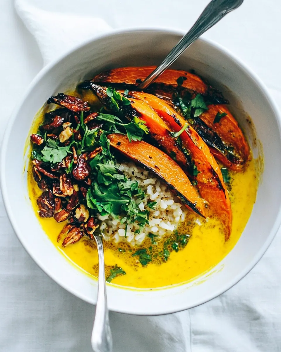 Roasted Carrots Rice with Zingy Turmeric Broth