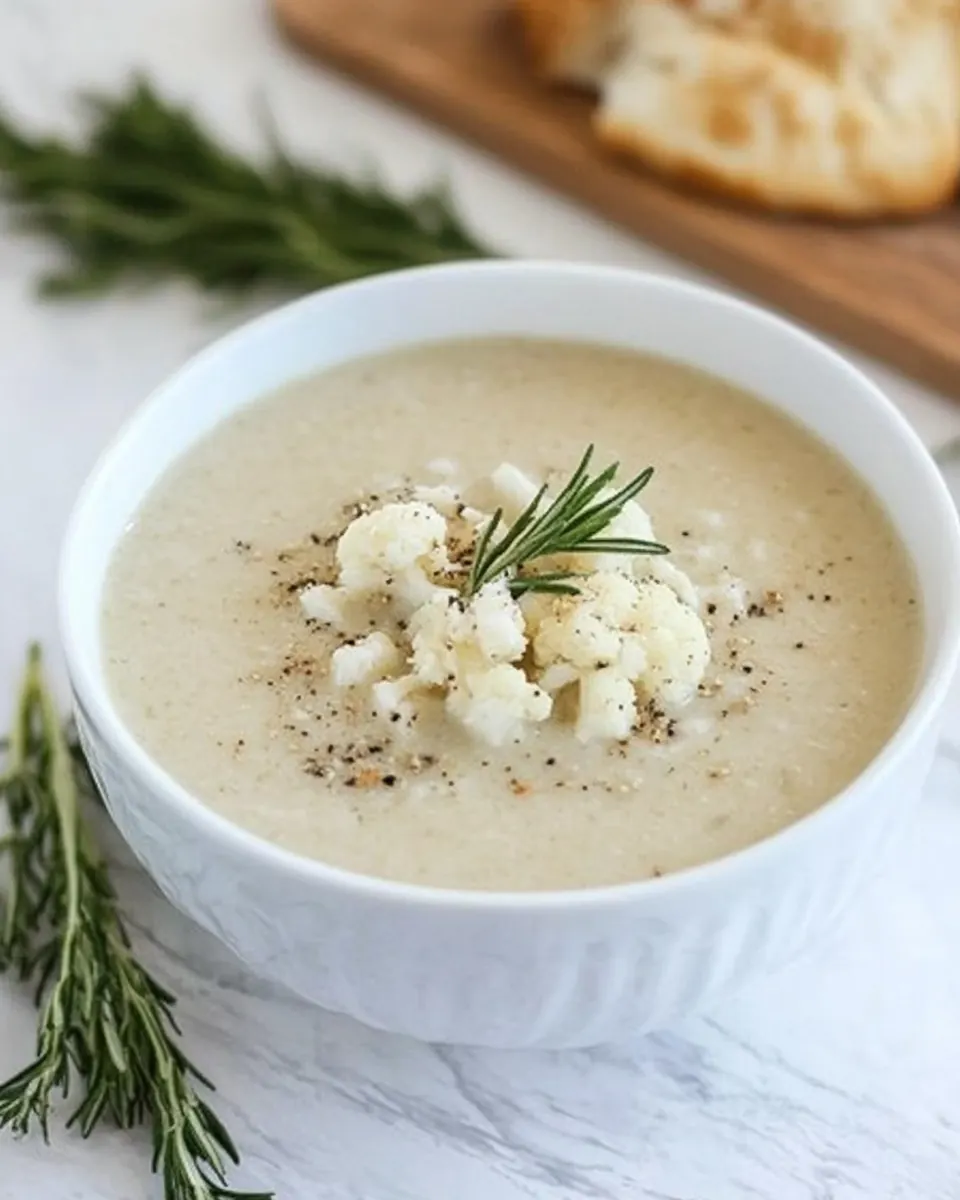 Roasted Cauliflower Cheddar Soup