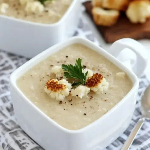 Roasted Cauliflower Cheddar Soup