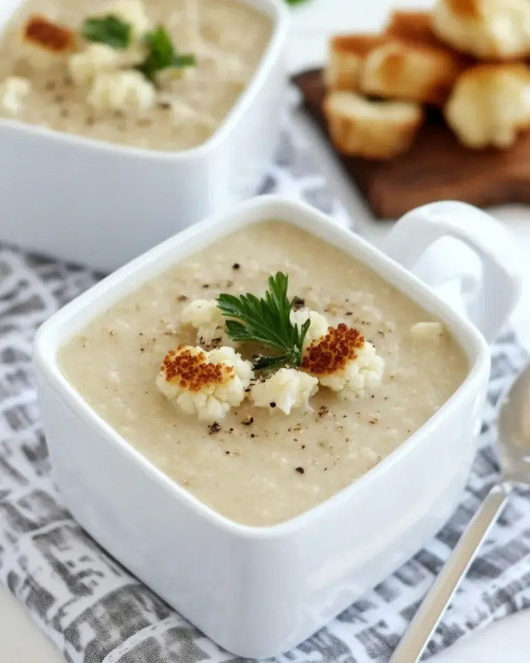 Roasted Cauliflower Cheddar Soup