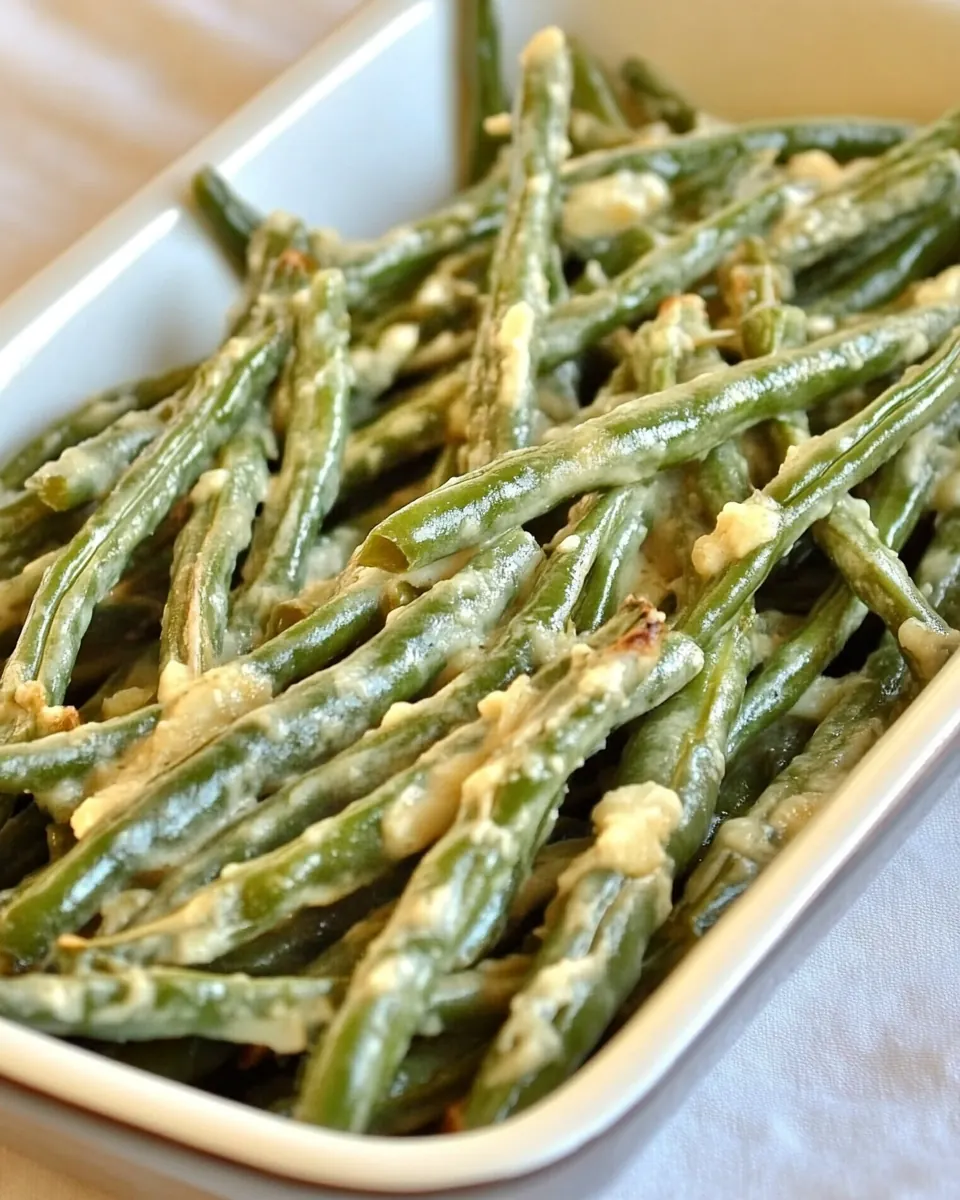 Roasted Green Beans with Parmesan and Garlic