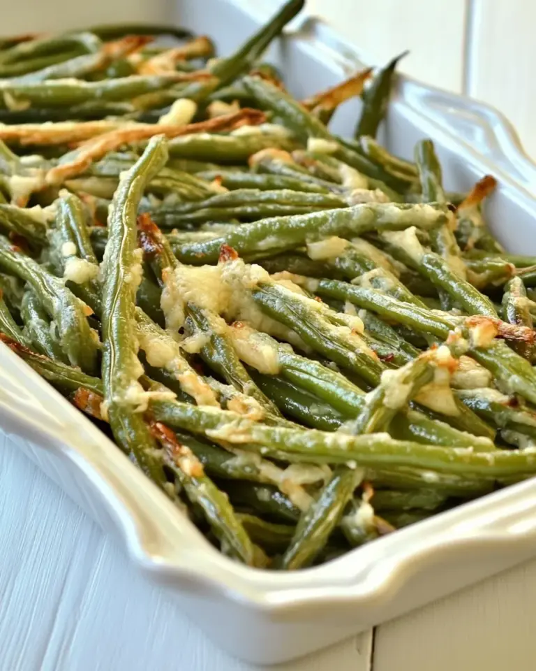 Roasted Green Beans with Parmesan and Garlic
