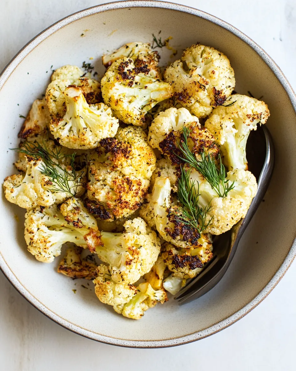 Roasted Lemon and Dill Cauliflower