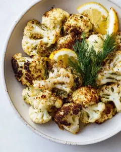 Roasted Lemon and Dill Cauliflower