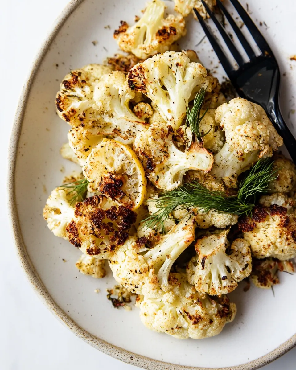Roasted Lemon and Dill Cauliflower