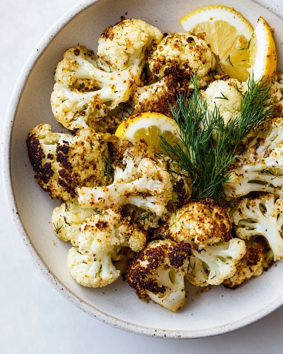 Roasted Lemon and Dill Cauliflower