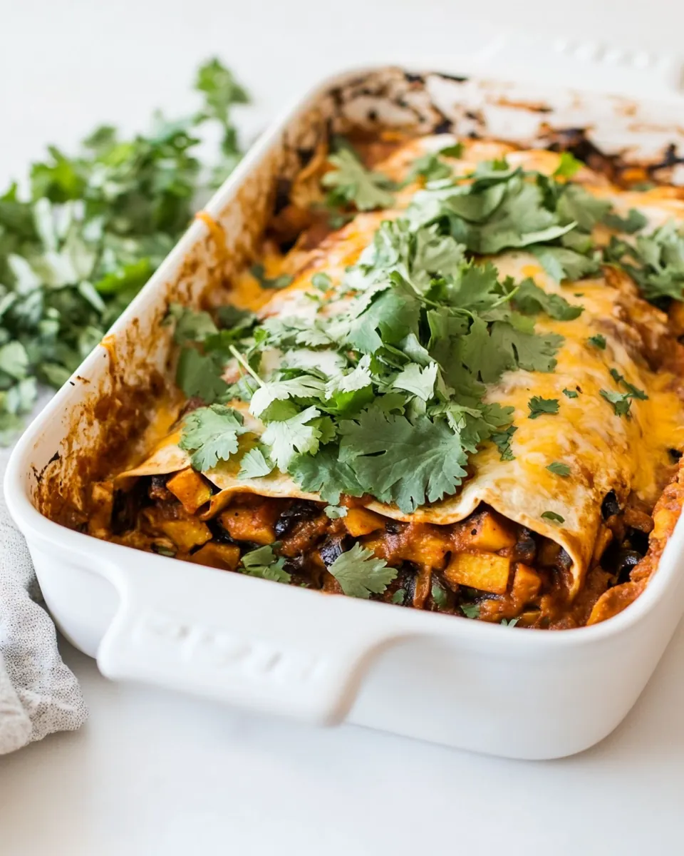 Roasted Ratatouille Low FODMAP Vegetarian Enchiladas