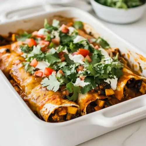 Roasted Ratatouille Low FODMAP Vegetarian Enchiladas