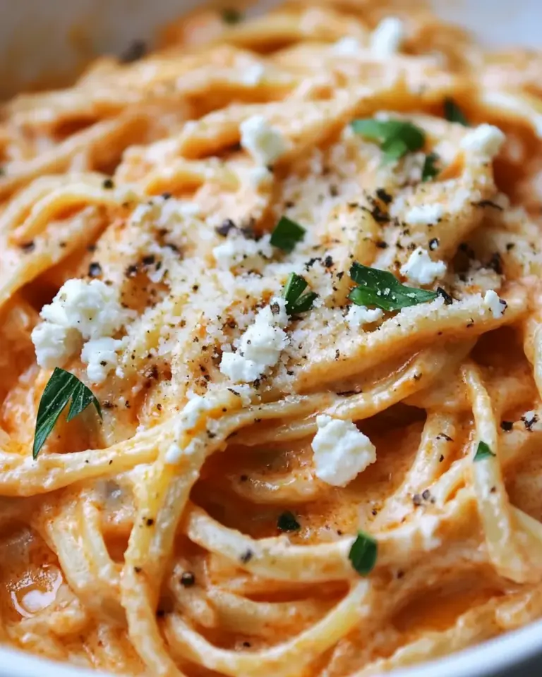 Roasted Red Pepper Goat Cheese Alfredo