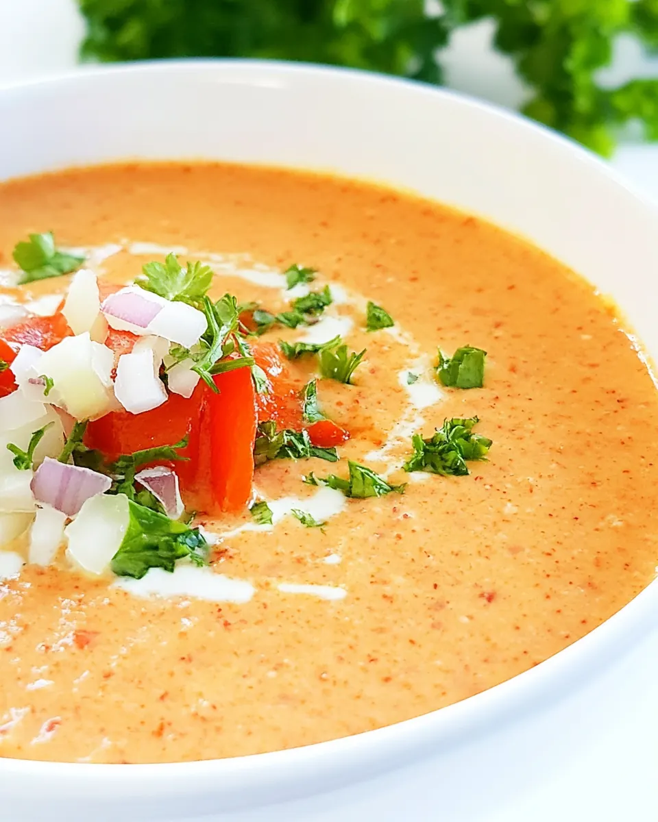 Roasted Red Pepper Gouda Soup