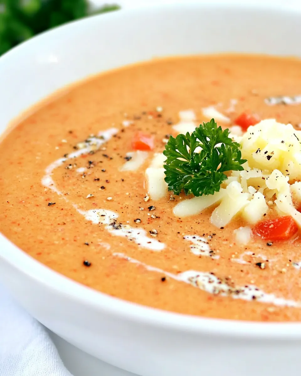 Roasted Red Pepper Gouda Soup