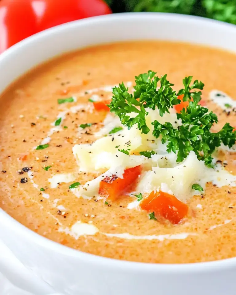 Roasted Red Pepper Gouda Soup