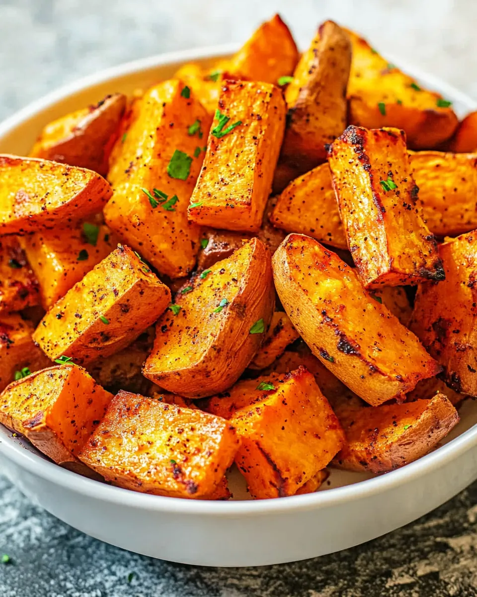 Roasted Sweet Potatoes in Air Fryer
